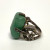 Vintage  Jade Silver Marcasite Ring Size 6