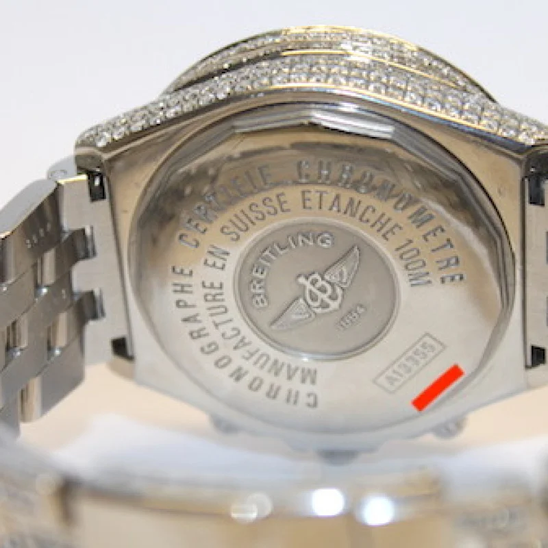 Breitling Crosswind Chronometer Stainless Steel 10.00 ct Diamond Watch Breitling Crosswind Chronometer Stainless Steel 10.00 ct Diamond Watch