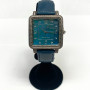 Ecclissi Sterling Silver Women’s Square Watch Blue MOP dial & Leather Band