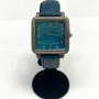 Ecclissi Sterling Silver Women’s Square Watch Blue MOP dial & Leather Band