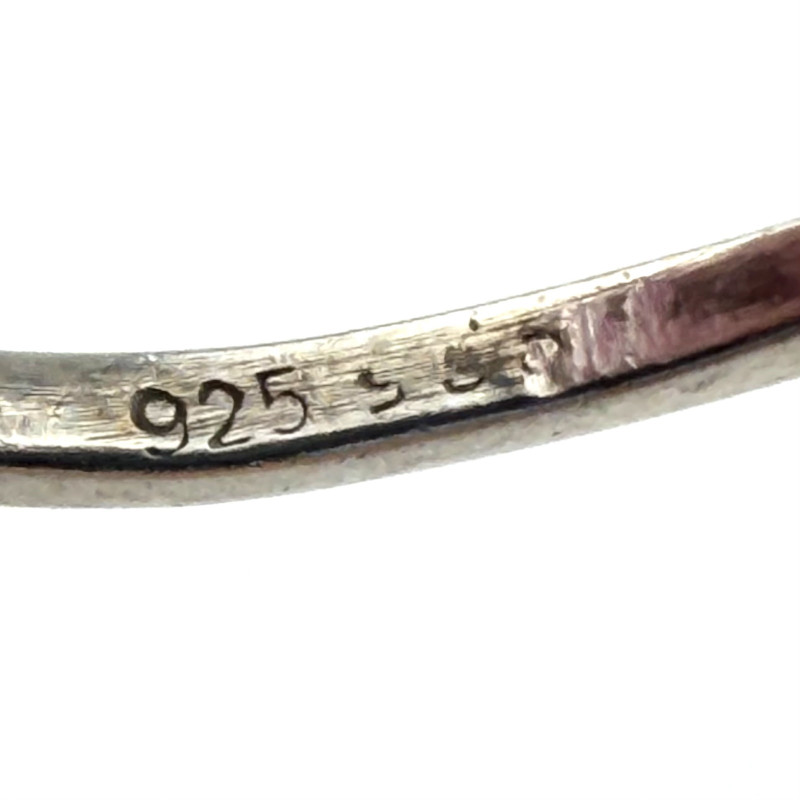 Olive Leaves 925 Sterling Silver  Ring Size 7 CZ