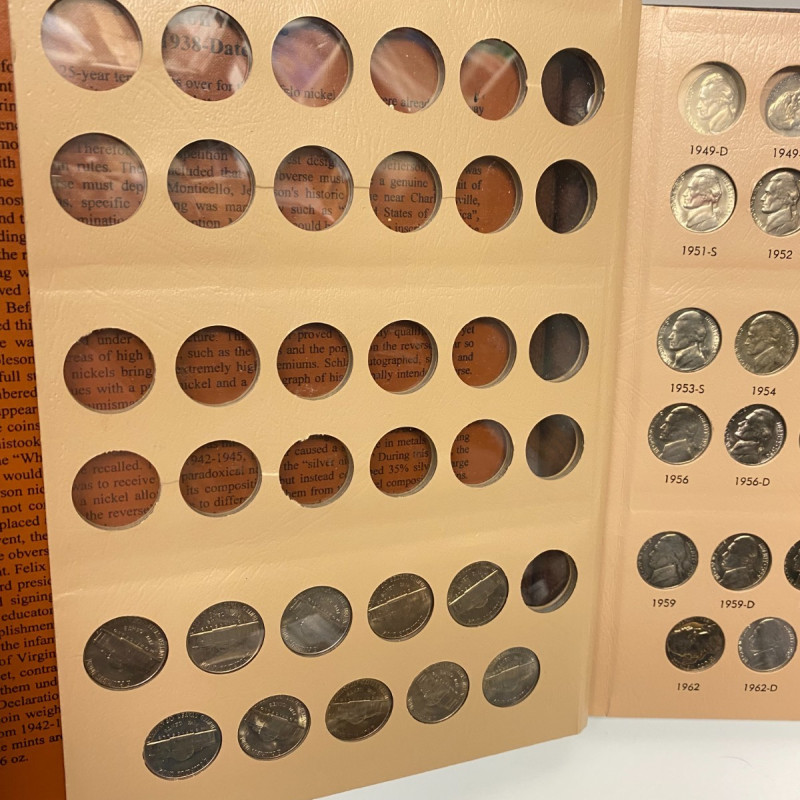 Dansco Album 7113 Jefferson Nickels 1938-1976 Coin Collectors, 158 coins