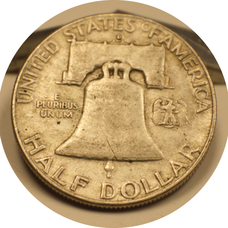 1961 D Franklin Half Silver Dollar Coin #006