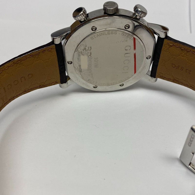 GUCCI G-Round 101M Brown Dial Men's Quartz Watch, Box [Near Mint]