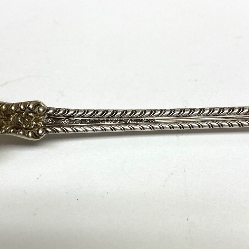 1899 Decorative Slotted Sterling Silver Serving 8 1/2 ''Spoon 1899 Decorative Slotted Sterling Silver Serving 8 1/2 ''Spoon
