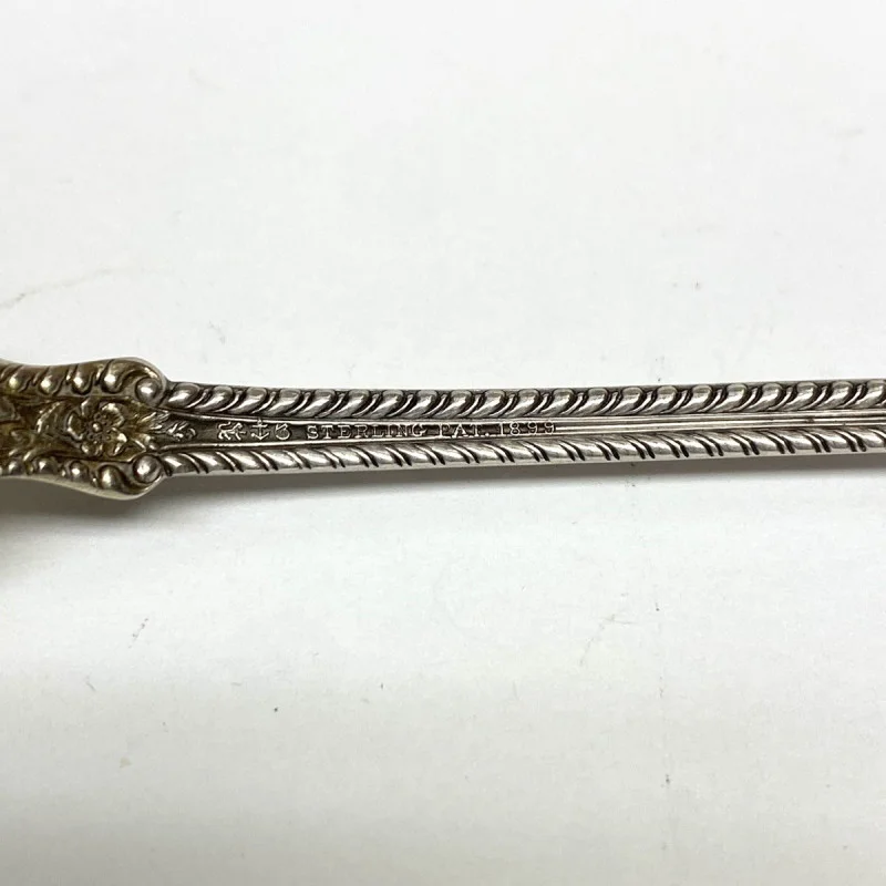 1899 Decorative Slotted Sterling Silver Serving 8 1/2 ''Spoon 
