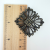 Vintage Art Deco Sterling Silver 925 Marcasite Flower Square Pin Brooch