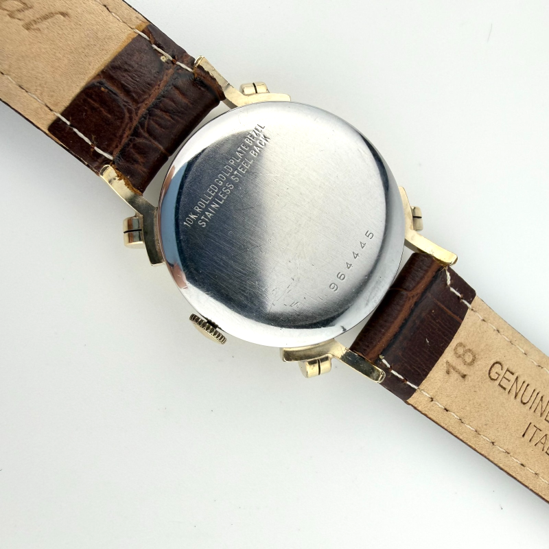 Vintage Benrus 10K Gold Plate Calendar Watch Day Date Mechanical Working