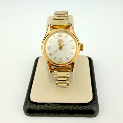 Vintage Bucherer 17 Jewels Swiss Ladies Watch Gold Speidel Bracelet 17250, 6 in Vintage Bucherer 17 Jewels Swiss Ladies Watch Gold Speidel Bracelet 17250, 6 in