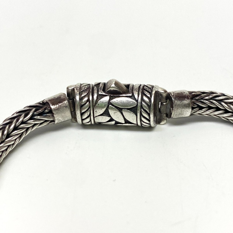 Annika Witt Bali Sterling Silver Bracelet ATI ID .925 Wheat Leaf Design 7.5&quo Annika Witt Bali Sterling Silver Bracelet ATI ID .925 Wheat Leaf Design 7.5&quo