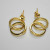 Shashi Sterling Silver Double hoop Earrings