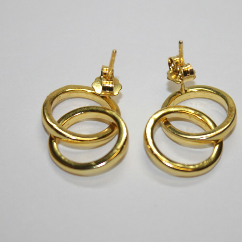 Shashi Sterling Silver Double hoop Earrings
