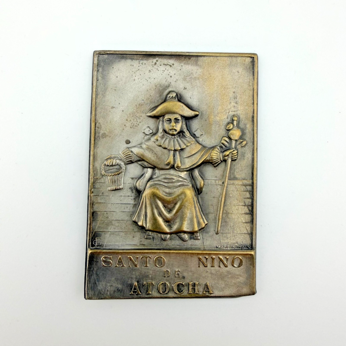 Made in italy relief bronze plaque El Santo Niño de Atocha
