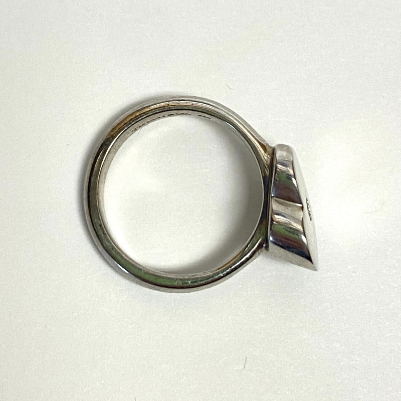 Tiffany & Co. Sterling Silver Paloma Picasso Diamond Modern Heart Ring Size 6.5 Tiffany & Co. Sterling Silver Paloma Picasso Diamond Modern Heart Ring Size 6.5