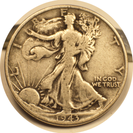 1943 Liberty Walking Half Dollar Silver Coin #005