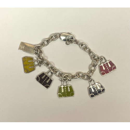 Coach EST. 1941 Sterling Silver Retired Purse Charm Bracelet Coach EST. 1941 Sterling Silver Retired Purse Charm Bracelet