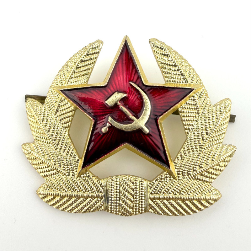 Soviet Army Military Soldier Uniform Red Star Ushanka Cockade Hat Badge