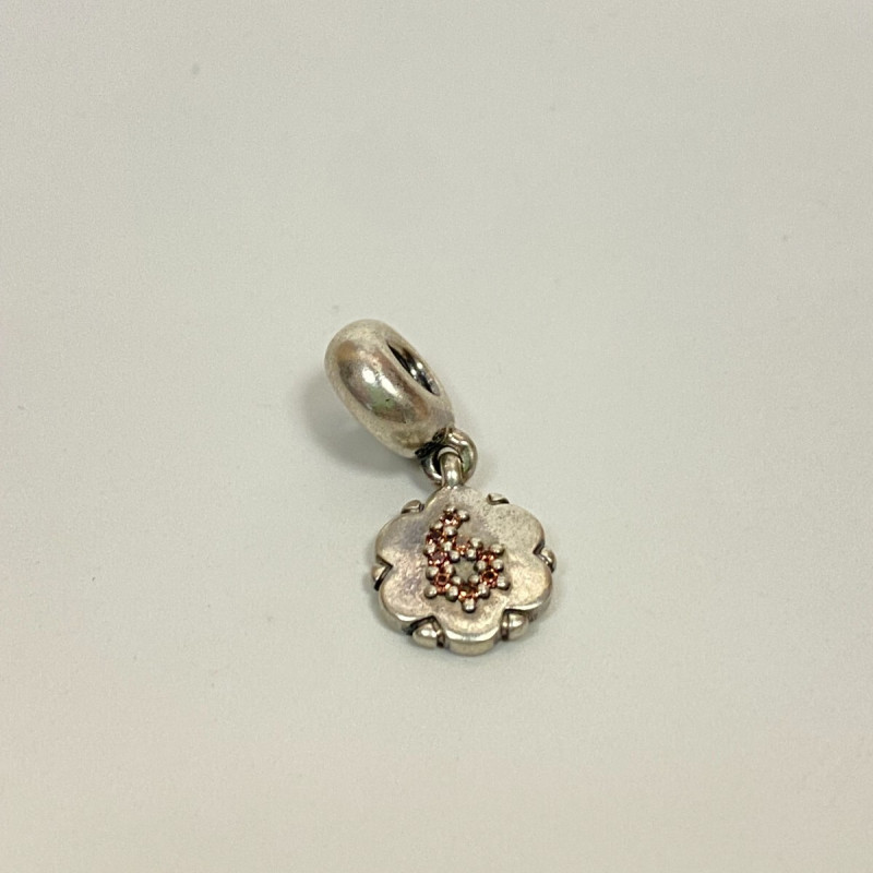 Pandora Silver Special Number 6 Dangle with Garnet - 790550GA6