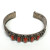 Vintage Silver Hand Bracelet Pure Red Coral Stone Vintage Silver Hand Bracelet Pure Red Coral Stone