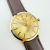 Vintage 14K Gold Jules Jurgensen 33mm Manual Wind Men's Watch Leather