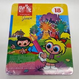Caran d'Ache Junior 18 Water-Soluble Colour Pencils Tin NEW Sealed Kids | 104053