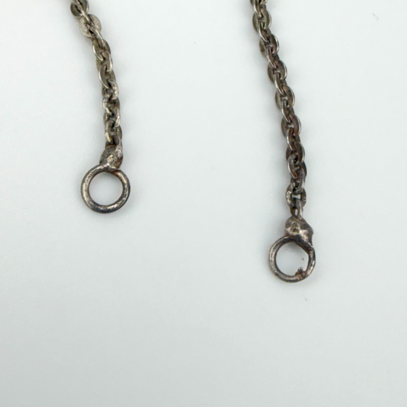 Navajo Necklace 925 Silver Morenci Turquoise & Coral Native Artist C.80's