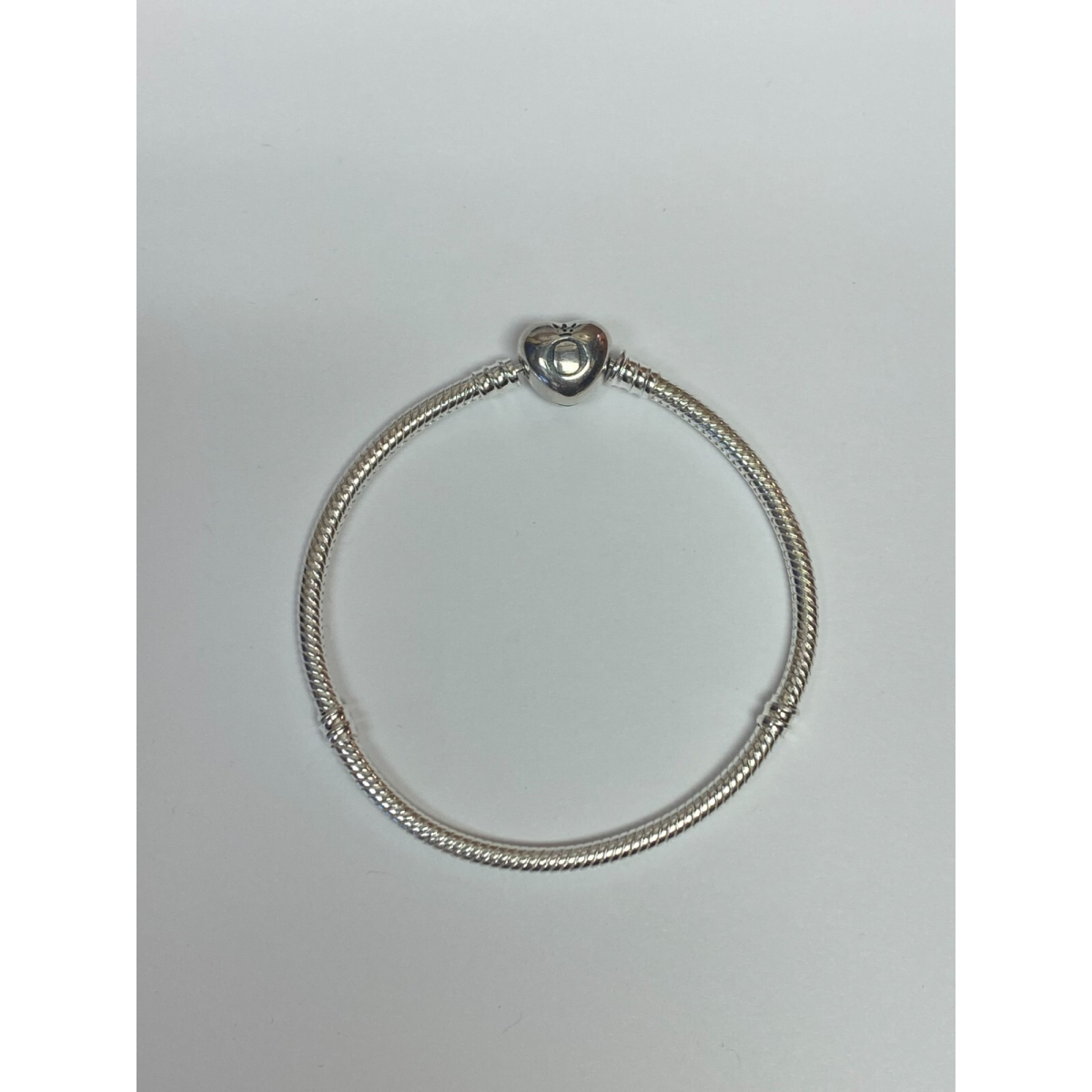 PANDORA Moments Heart Clasp Snake Chain Bracelet Size 7 inches