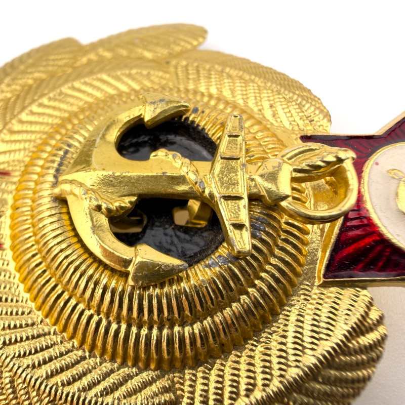 USSR Soviet Navy Fleet NAVAL OFFICER HAT cap BADGE “Crab” Original Cold War era