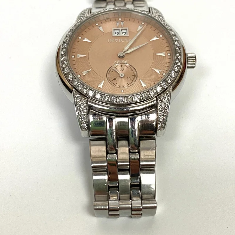 Invicta 2180 Rare Vintage 1948 Ebauche Automatic Swiss Watch 1.98 ct Diamonds