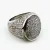 Hip Hop Ring Silver Finish With a Scattering of Cubic Zirconia Stones Size 10.25