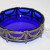 Vintage Cobalt Blue Glass Russian Silver 875 Ash Tray With Tag Vintage Cobalt Blue Glass Russian Silver 875 Ash Tray With Tag