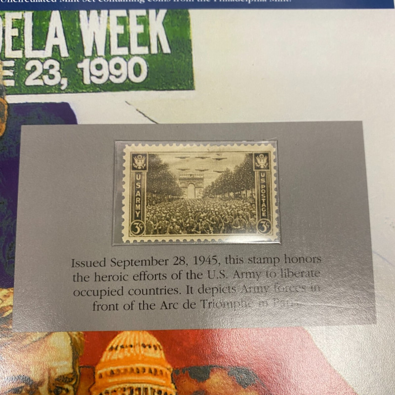 12 COINS 1990 P&D US Mint Sets, Postal Commemorative Society Presentation Panel 12 COINS 1990 P&D US Mint Sets, Postal Commemorative Society Presentation Panel