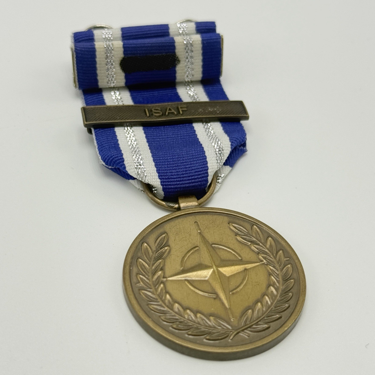 NATO ISAF Afghanistan Medal Non-Article 5 Service Ribbon ISAF Clasp Bronze