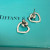 Tiffany & Co. Heart Link Stud Earrings White Gold 750