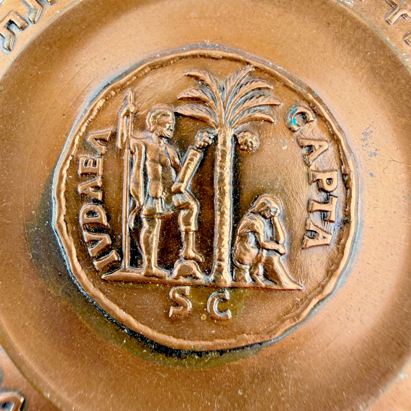 Vintage State Of Israel 1948 Liberation Commemorative Medal Coin In Bronze