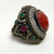 Vintage Men's Silver Ring With Agat, White Sapphire, Ruby, Emerald Vintage Men's Silver Ring With Agat, White Sapphire, Ruby, Emerald