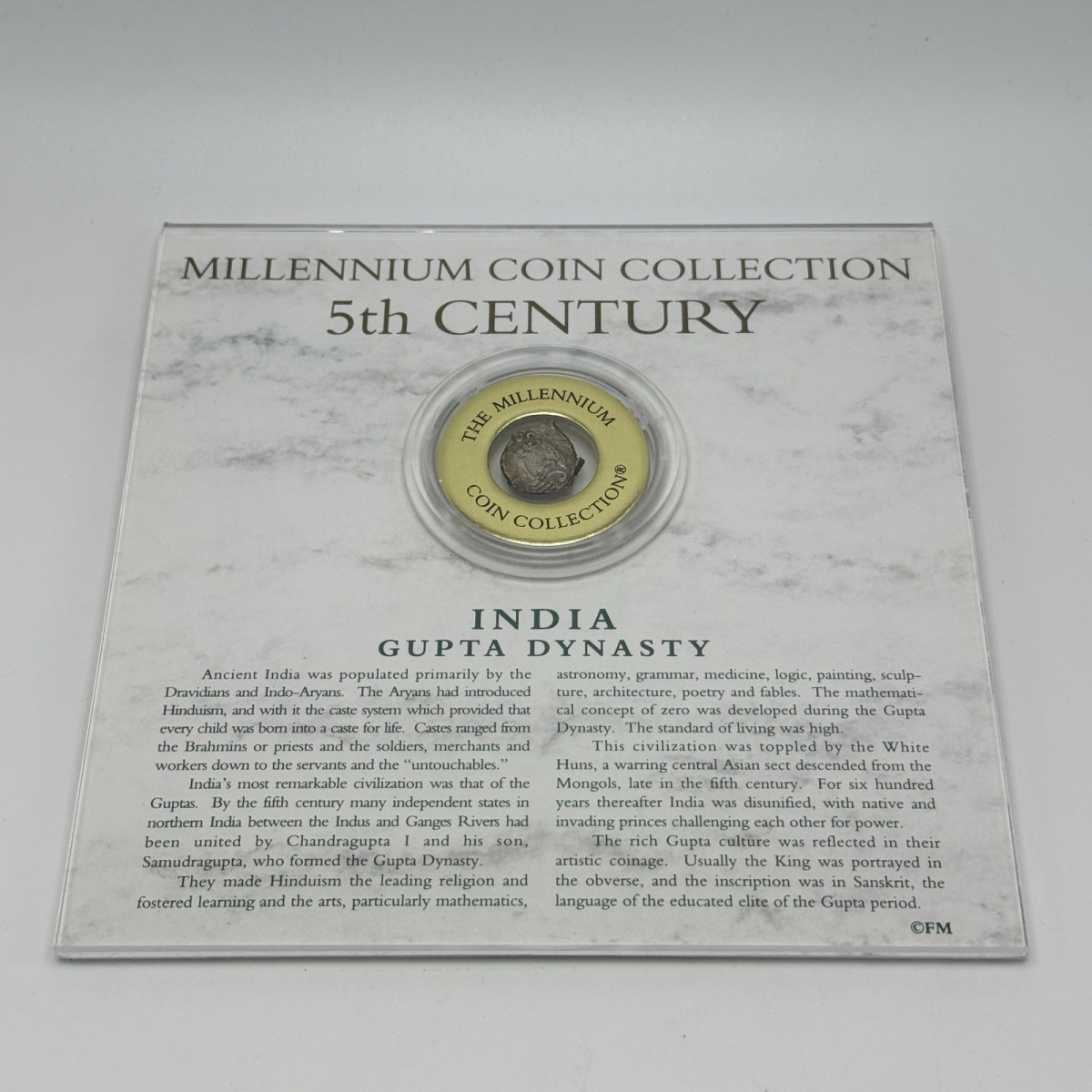Franklin Mint Millennium Coin Collection 5th Century India Gupta Dynasty Silver