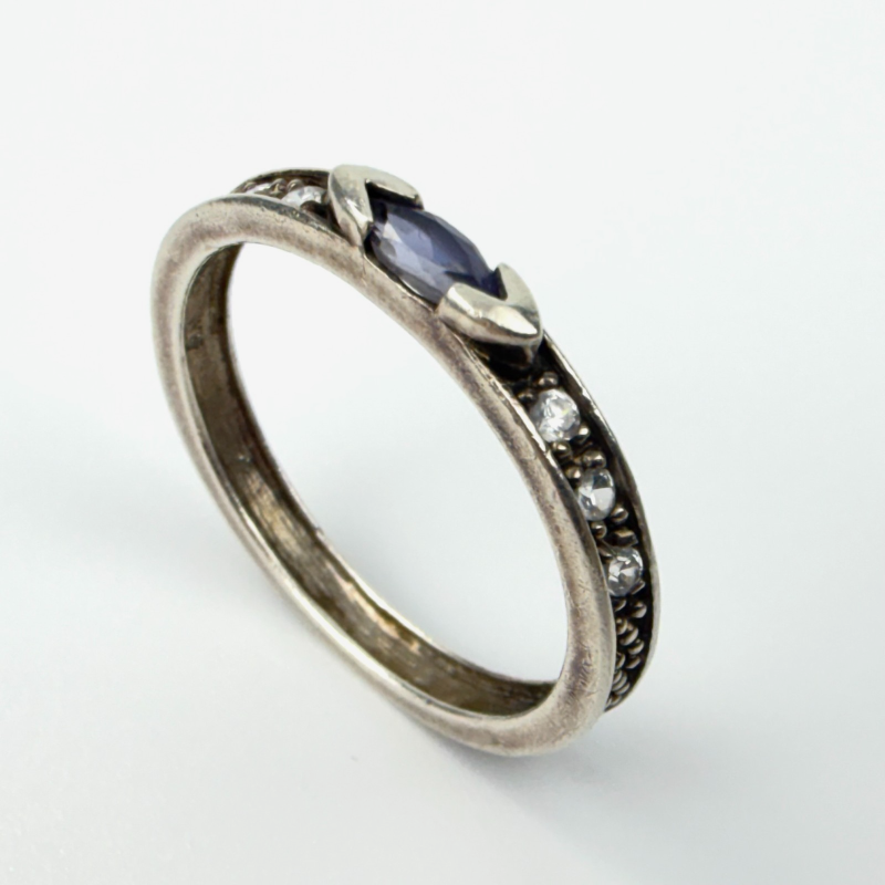 Sterling Silver NV Amethyst & Sz Ring Size 11