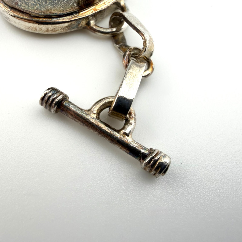 Sterling Silver 925 Large Smokey Quartz and Labradorite Gemstone Bracelet