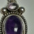 Antique Sterling Silver 925 OVAL SHAPED CENTERED With Amethyst Gemstone PENDANT Antique Sterling Silver 925 OVAL SHAPED CENTERED With Amethyst Gemstone PENDANT