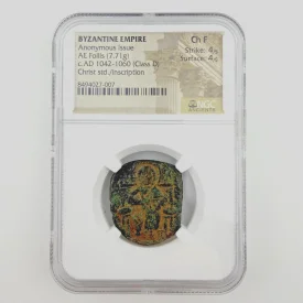 BYZANTINE EMPIRE Anonymous Issue AE Follis c.AD 1042-1060 Class D