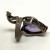 Vintage Large  Amethyst and Marcasites Sterling Silver Ring Size 7