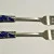  OLD STYLE STERLING SILVER   Designed With Blue & Silver Dragon Fork set