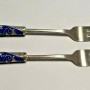  OLD STYLE STERLING SILVER   Designed With Blue & Silver Dragon Fork set