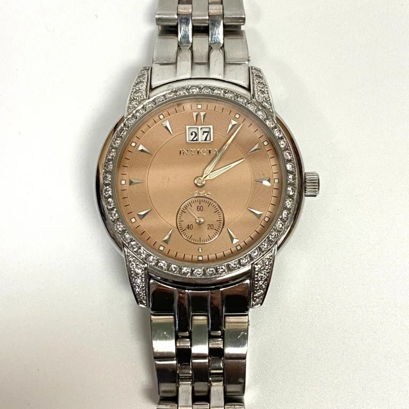 Invicta 2180 Rare Vintage 1948 Ebauche Automatic Swiss Watch 1.98 ct Diamonds