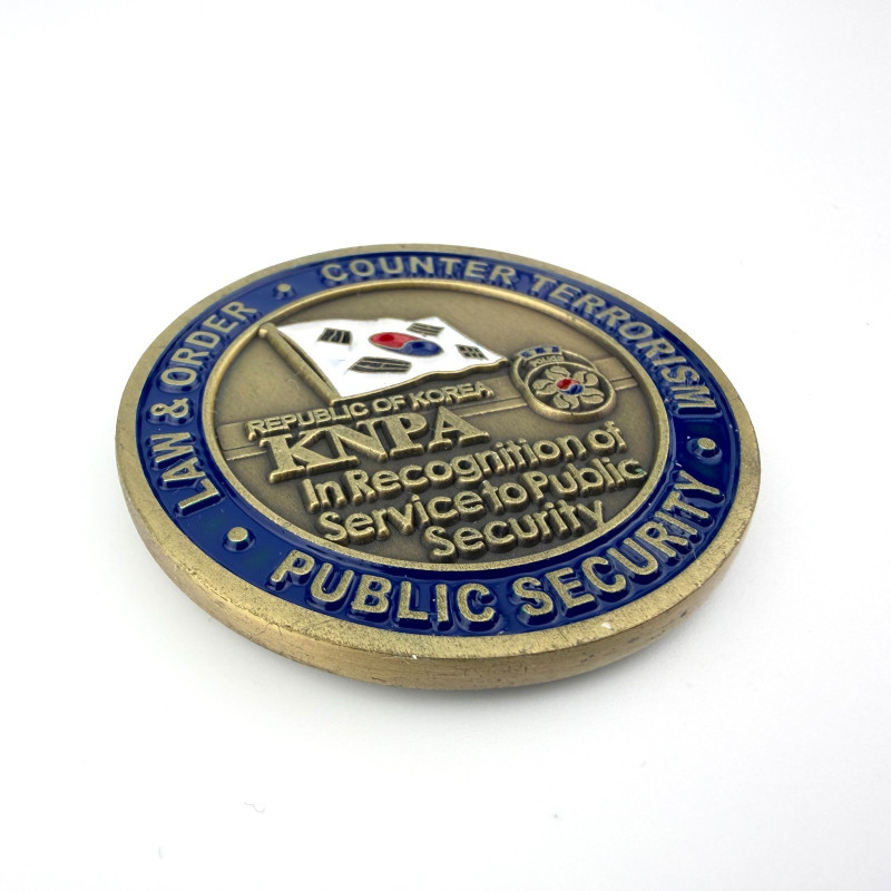 Korean National Police Agency KNPA Commemorative Medal, Enamel, 45mm