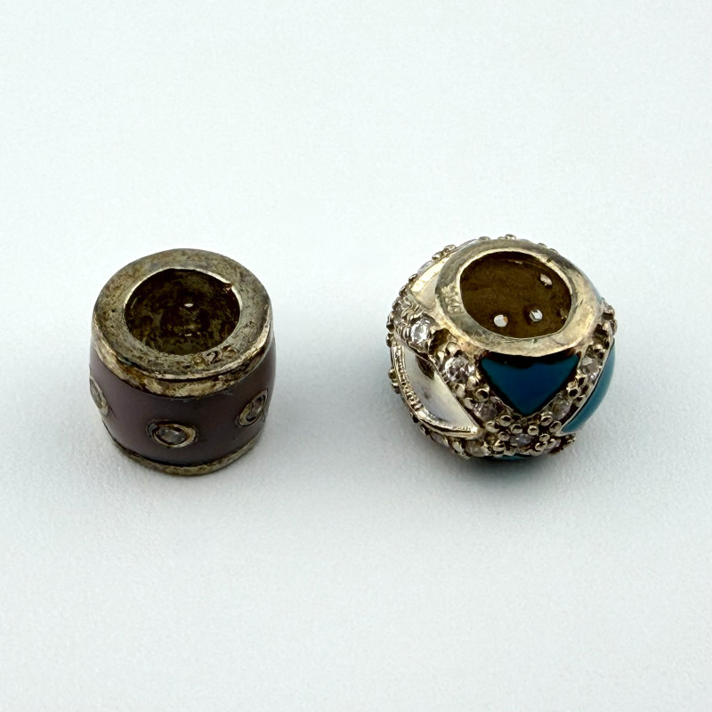 925 Sterling Silver Charm Necklace Style 18" -19.5" 20 charms