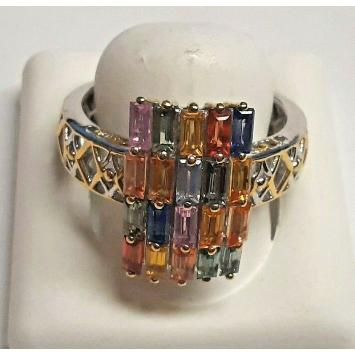 Muliticolored Gems En Vogue Sterling Silver 925 Cast in India and ENDED IN Ca
