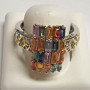 Muliticolored Gems En Vogue Sterling Silver 925 Cast in India and ENDED IN Ca