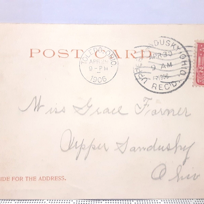 1732 2 Cent George Washington Postage Stamp On Post Card #RED